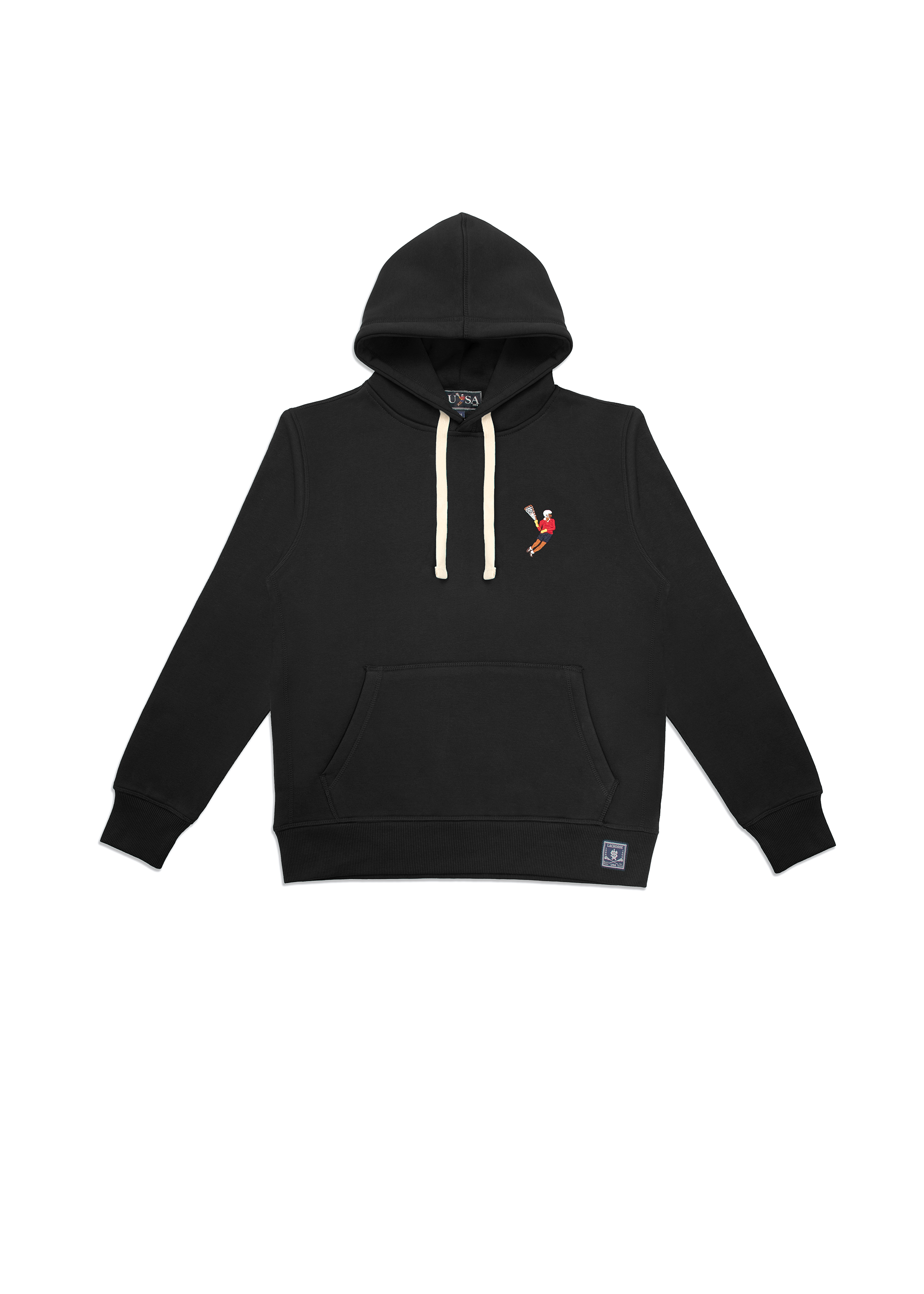 Classic Black Lacrosse Pullover Hoodie