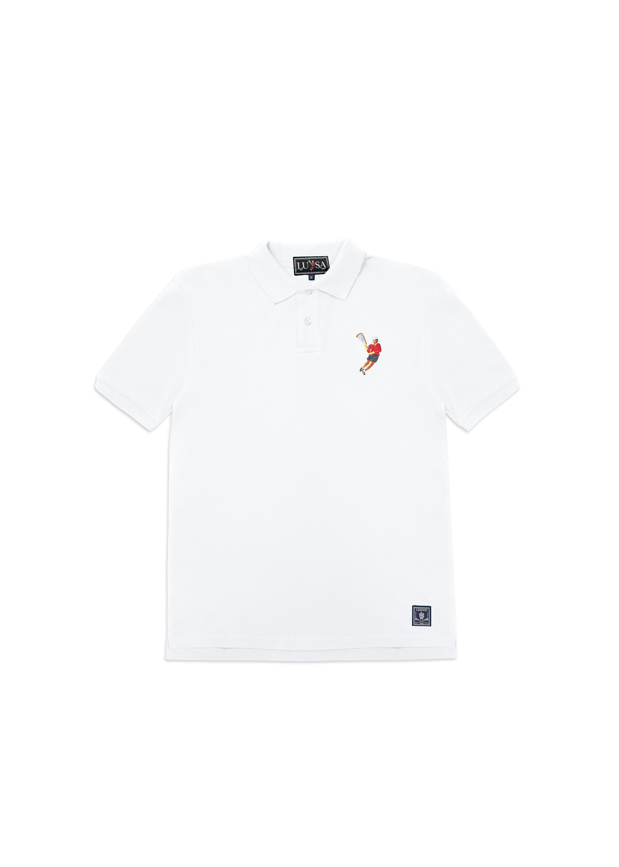 Lacrosse Polos Classic White Polo Shirt for Lacrosse Players lusa1904